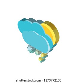 Snowy isometric left top view 3D icon