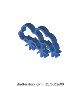 Snowy isometric left top view 3D icon