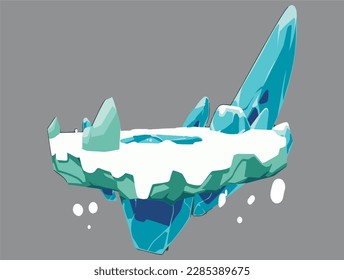 snowy land illustration, vector illustration