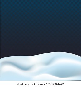 snowy landscape vector illustration, element isolated on dark background