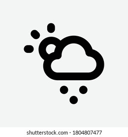 Icono de línea de nieve - Ilustración vectorial
