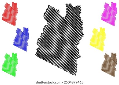 Snowy Monaro Regional Council (Commonwealth of Australia, New South Wales, NSW) map vector illustration, scribble sketch Snowy Monaro map