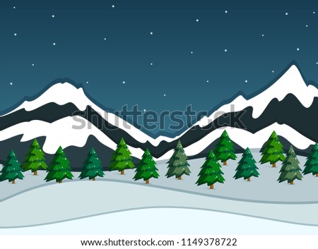 Similar – Image, Stock Photo Winter snowy panorama with Alps mountains and snow