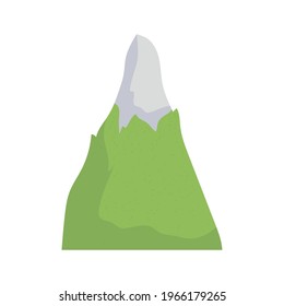 snowy mountain nature isolated icon