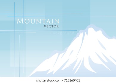 Snowy Mountain Over the Blue Background Vector Illustration