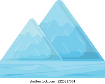 Snowy mountains Concept, Arctic and Antarctic region vector color icon design, Winter Season Element symbol, Snowboarding Equipment Sign, extreme sports stock illustration