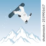 snowy mountains and forests, ski slopes and lifts, people skiing, snowboarding or sledding, skating, houses in the mountains, cozy ski resorts, tourists in winter equipment, winter sports attributes