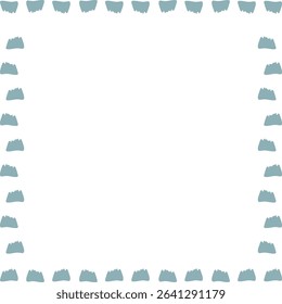 Snowy mountains frame. Christmas celebration season empty frame box