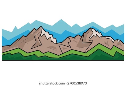montanhas nevadas ícone vetor design mostrando picos colinas e queda de temperatura afiada ideal para natural paisagem cartaz ao ar livre temático criativo arte conceito