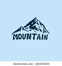 Snowy mountains illustration Silhouette design 