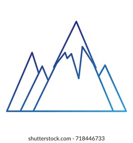 snowy mountains isolated icon