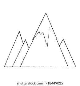 snowy mountains isolated icon