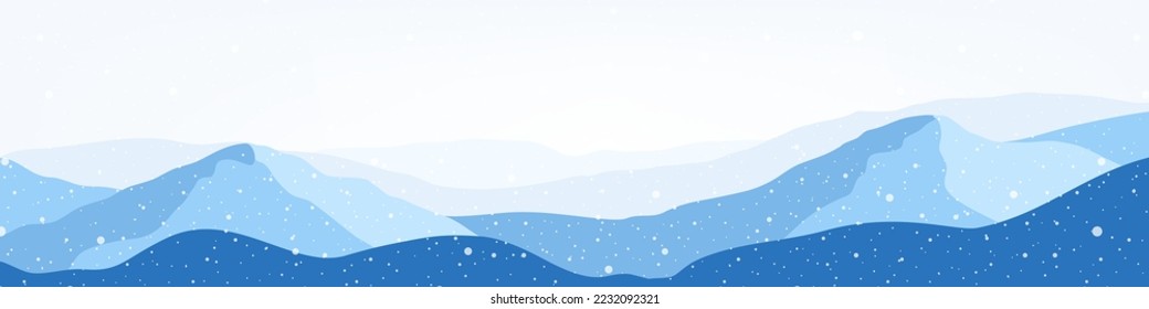 Schneeberge Panoramasicht auf abstrakte Abbildung