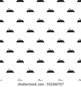 Snowy mountains pattern. Simple illustration of snowy mountains vector pattern for web