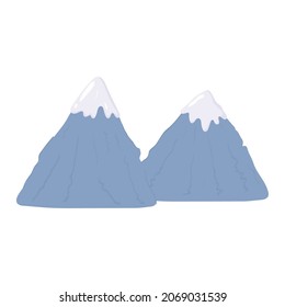 snowy mountains peak icon style