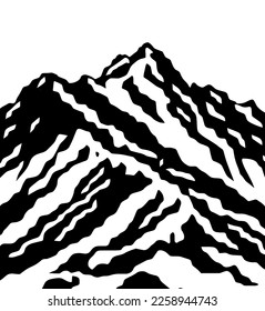 snowy mountains and peak in winter