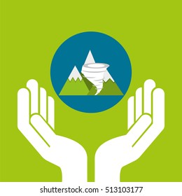 snowy mountains. tornado weather concept design vector illustration eps 10