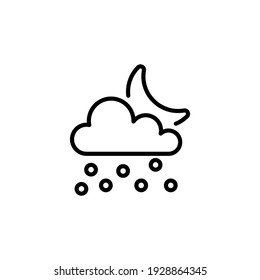 Snowy Night icon in vector. Logotype