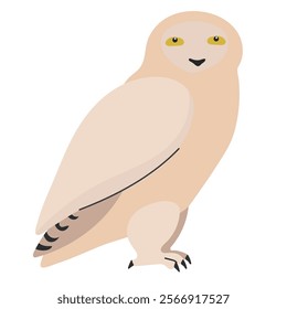 Snowy owl icon clipart avatar logotype isolated illustration