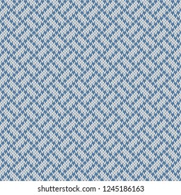 Snowy Paths. Seamless woolen knitted pattern