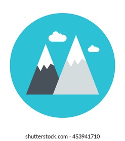 Snowy Peaks Colored Vector Icon