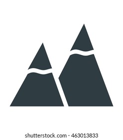 Snowy Peaks Colored Vector Icon