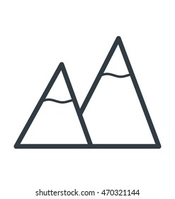 Snowy Peaks Colored Vector Icon