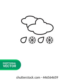 Snowy with rain