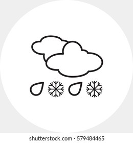 Snowy with rain