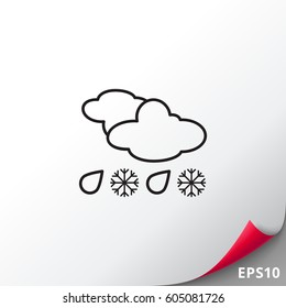 Snowy with rain
