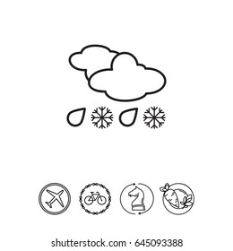 Snowy with rain