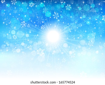 Snowy sky background