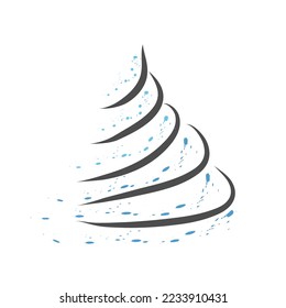 Icono de picado de nieve. Ilustración vectorial.