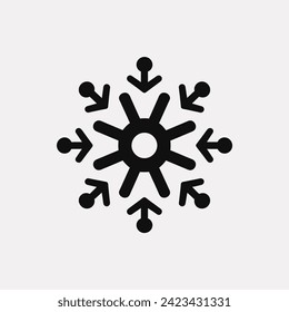 Snowy swirl snowflake icon - Simple Vector Illustration