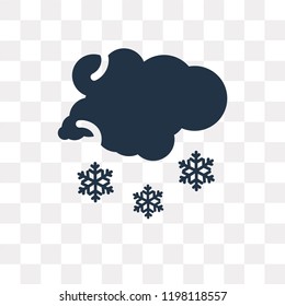 Snowy vector icon isolated on transparent background, Snowy transparency concept can be used web and mobile