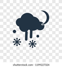 Snowy vector icon isolated on transparent background, Snowy transparency logo concept