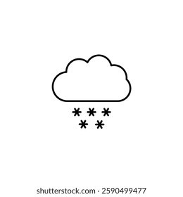 Snowy vector line icon icons design
