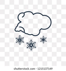Snowy vector outline icon isolated on transparent background, high quality linear Snowy transparency concept can be used web and mobile