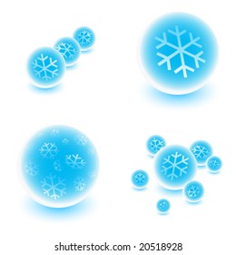 Esferas vectoriales nevadas