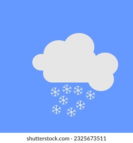 vector de clima nevado,ilustración vectorial clip arte de nubes nevadas en un fondo azul