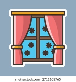 Vector editable de la etiqueta engomada del estilo de la historieta