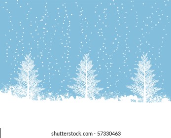 Snowy winter Christmas scene