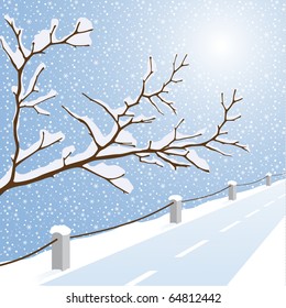 snowy winter road