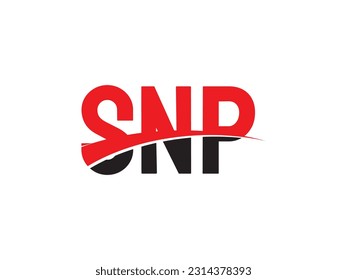 Letra SNP Ilustración del vector de diseño del logotipo inicial