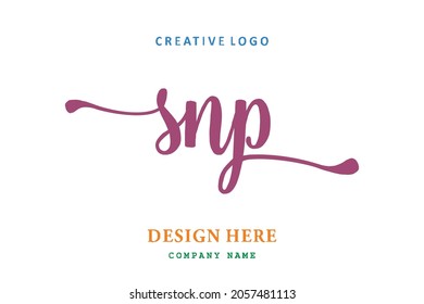 SNP lettering logo is simple, easy to understand and authoritative