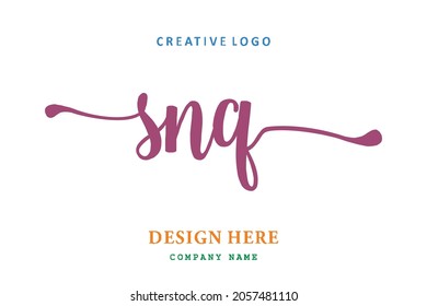 SNQ lettering logo is simple, easy to understand and authoritative