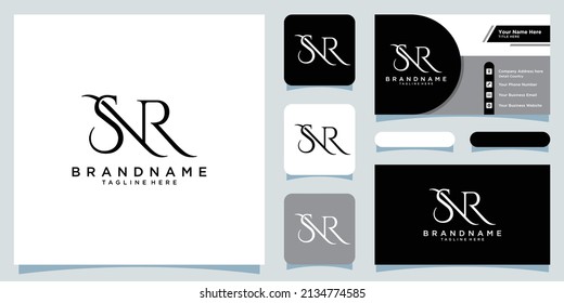 SNR Letter Initial Logo Design, Vector Template