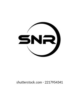 Diseño del logotipo de letras SNR en ilustrador. Logo vector, diseños de caligrafía para logotipo, afiche, invitación, etc.