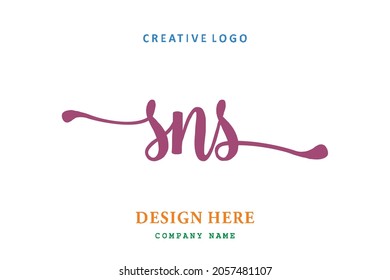 SNS lettering logo is simple, easy to understand and authoritative
