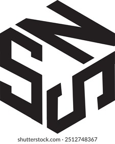 Forma do polígono SNS, design do logotipo, ícone, símbolo, arquivo vetorial 